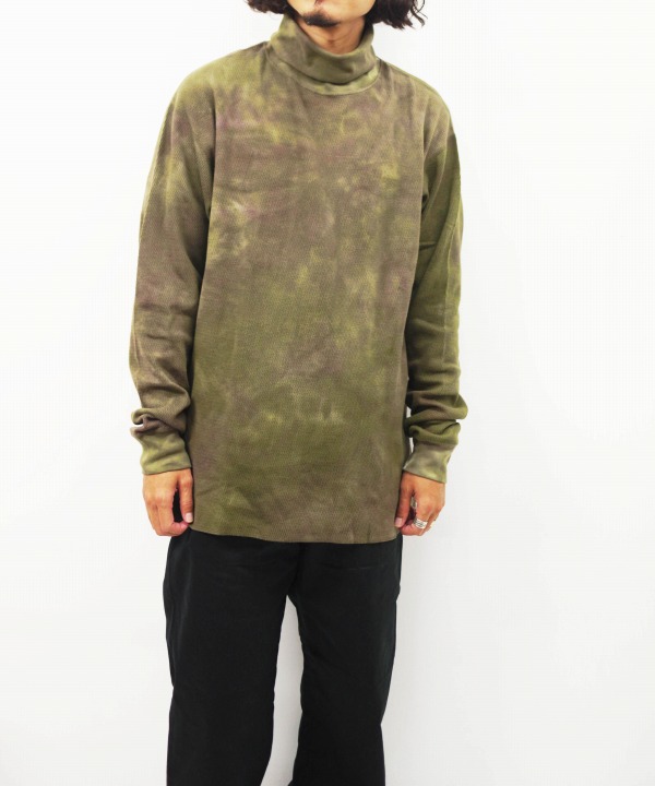 ニードルズ/Needles L/S Turtle Neck Tee - Cotton Thermal / Uneven Dye (全2色) ニードルズ/Needles L/S Turtle Neck Tee - Cotton Thermal / Uneven Dye (全2色)