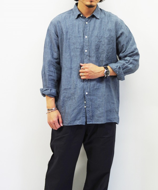 INDIVIDUALIZED SHIRTS/インディビジュアライズドシャツ Square Cut Classic Fit Shirt - Gray【アウトレット】 INDIVIDUALIZED SHIRTS/インディビジュアライズドシャツ Square Cut Classic Fit Shirt - Gray【アウトレット】