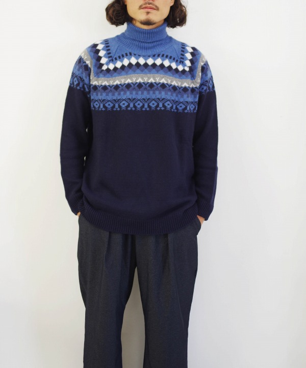 ホワイトマウンテニアリング/White Mountaineering NORDIC PATTERN TURTLE NECK KNIT ホワイトマウンテニアリング/White Mountaineering NORDIC PATTERN TURTLE NECK KNIT
