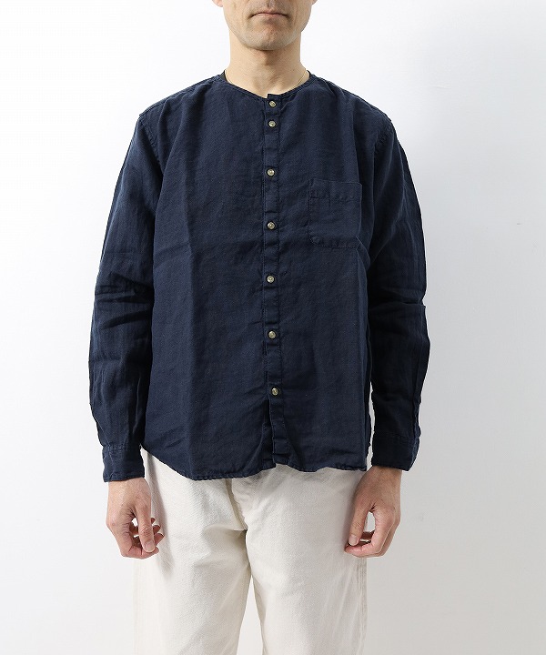 ムヤ/MUYA Nerd shirts no collar(全2色)