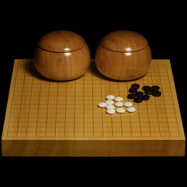 本榧1.5寸卓上碁盤セット(ハギ盤・極上)
