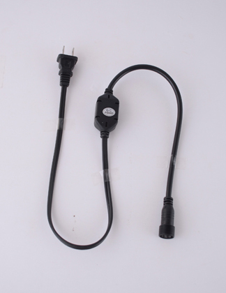 耐水性LED100球ライト常点用ブラックプラグコード