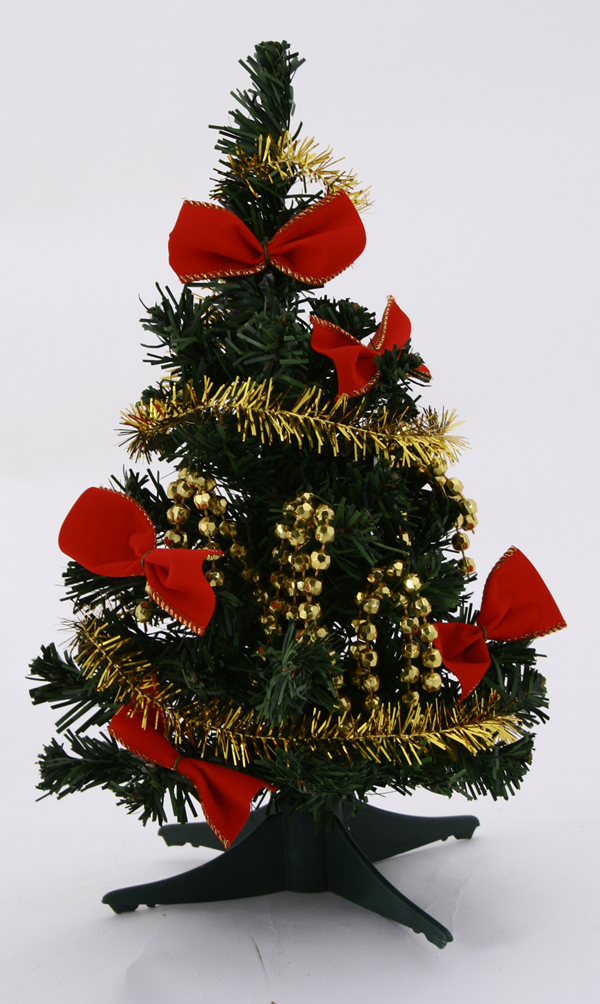 クリスマスツリー 赤金装飾 約30cm クリスマスツリー 赤金 約30cm