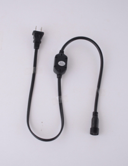 耐水性LED100球ライト常点用ブラックプラグコード
