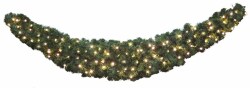LED付き6Fノーブルスワッグ（グリーン）（片面）