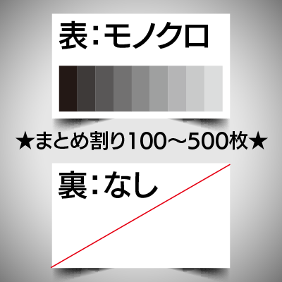 片面モノクロ刷り