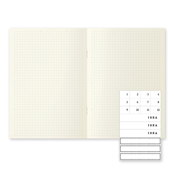 【英語の帯】MDノート ライト<A5> 方眼罫 3冊組 帯英語(15221006)