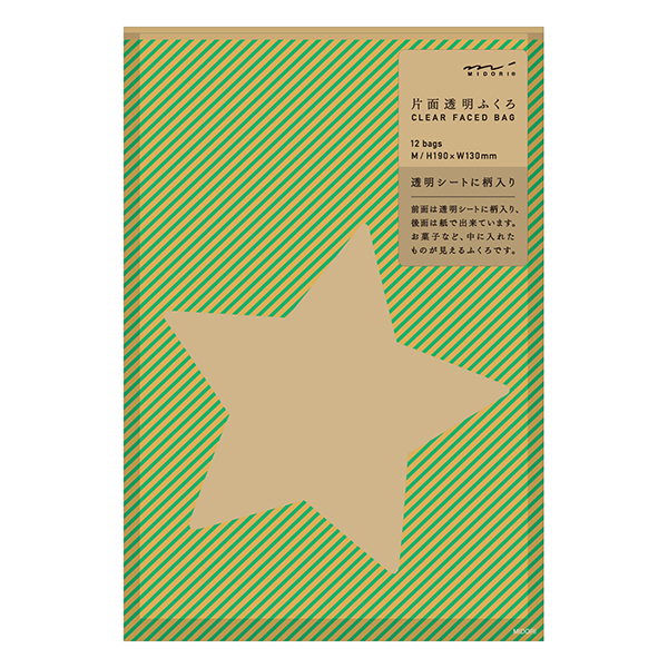 片面透明袋<M> 表星窓柄(18780006) 片面透明袋<M> 表星窓柄