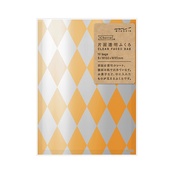 片面透明袋<S> メタリック ダイヤ柄(18841006)