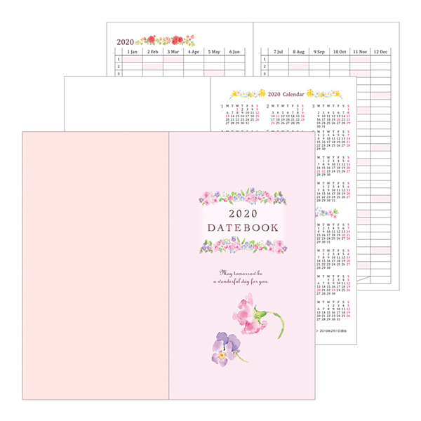 【2020年版】ポケットダイアリー<スリム> カントリータイム 花柄(27789006)★ダイアリー送料無料1/30まで★