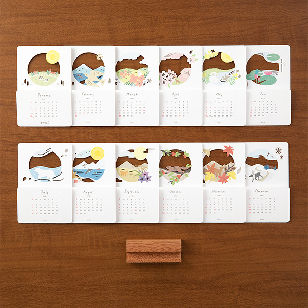 【新商品】【2021年版】季節をのぞくカレンダー 風景柄(31011006)