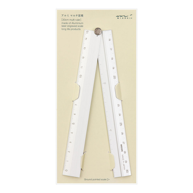 アルミ マルチ定規<30cm> シルバー(42253006)