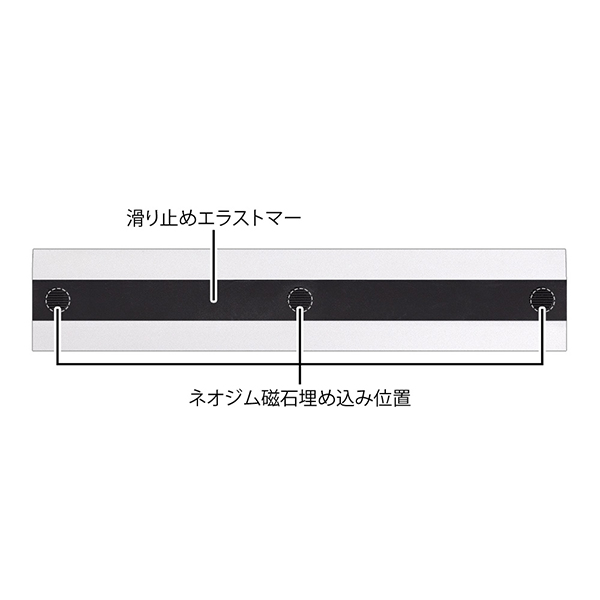アルミ定規<15cm> ノンスリップ シルバー(42276006)