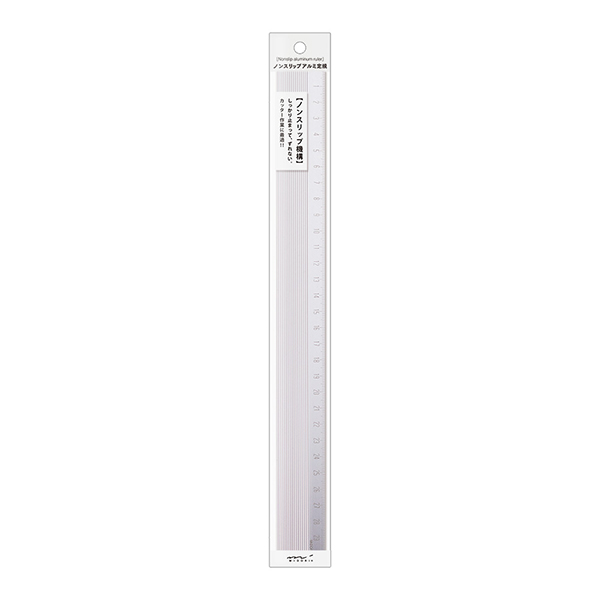 アルミ定規<30cm> ノンスリップ シルバー(42278006)