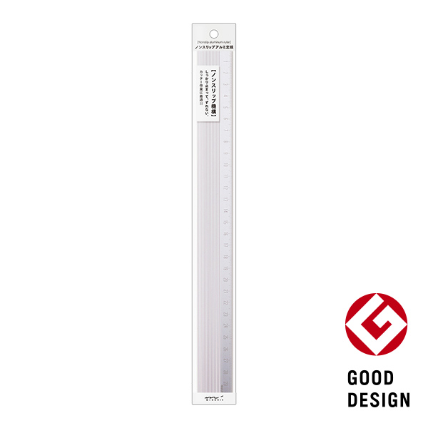 アルミ定規<30cm> ノンスリップ シルバー(42278006)