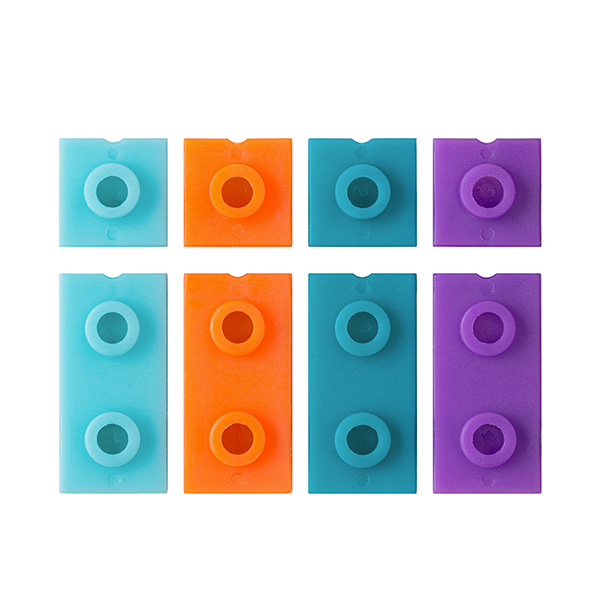 ブロッククリップ 4色入 青(43343006)