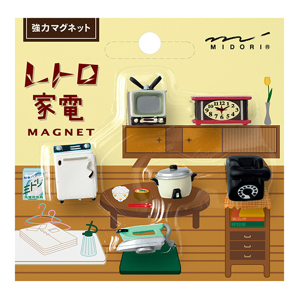 ミニマグネット 6個入 レトロ家電柄A (49873006)