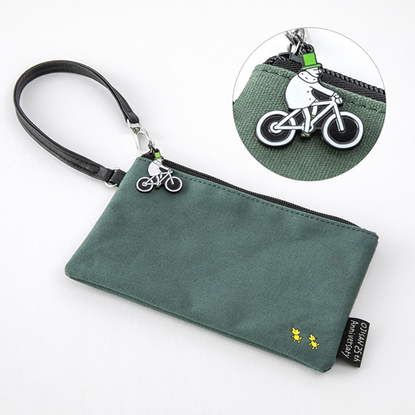 完売しました★【限定】フラットポーチ 自転車柄 緑 オジサン25th(53329006)
