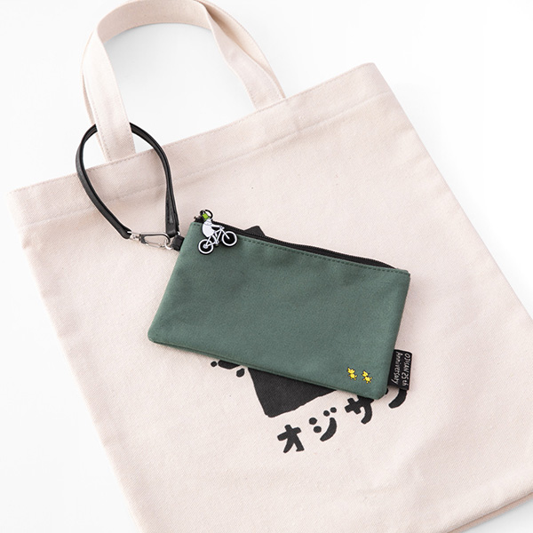 完売しました★【限定】フラットポーチ 自転車柄 緑 オジサン25th(53329006)
