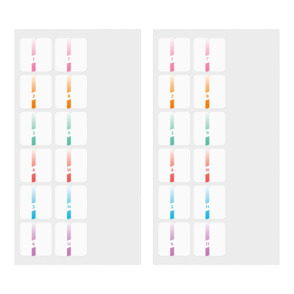 インデックスラベル チラット 数字 カラー(82318006)