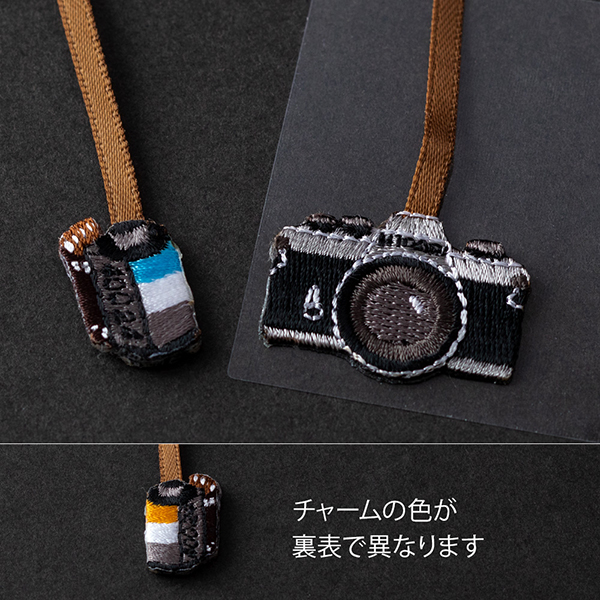 しおりシール 刺繍 カメラ柄(82468006)