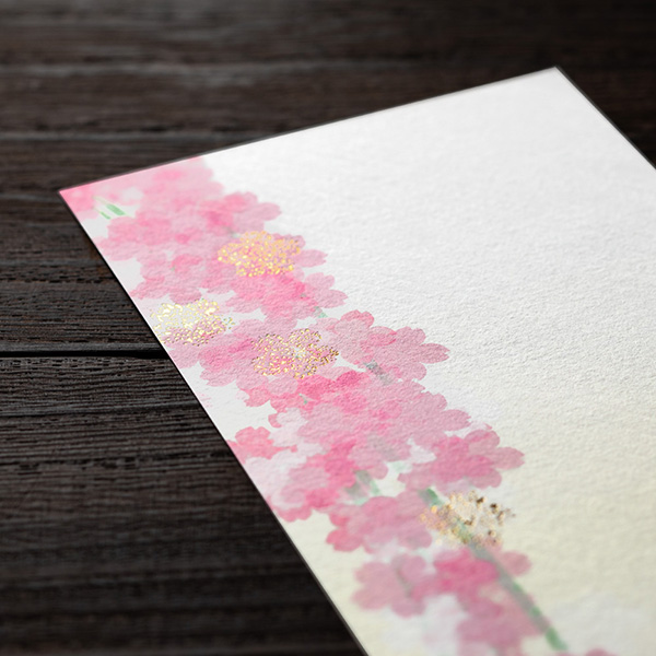 一筆箋 箔 しだれ桜柄(89459006)