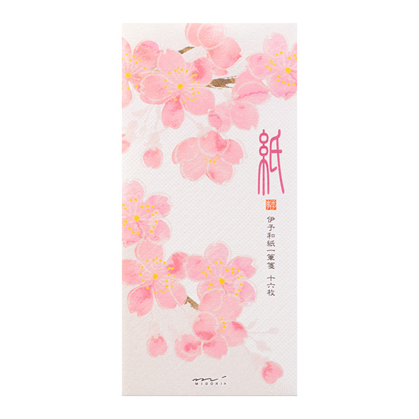 一筆箋 シルク 桜柄 白(89460006)