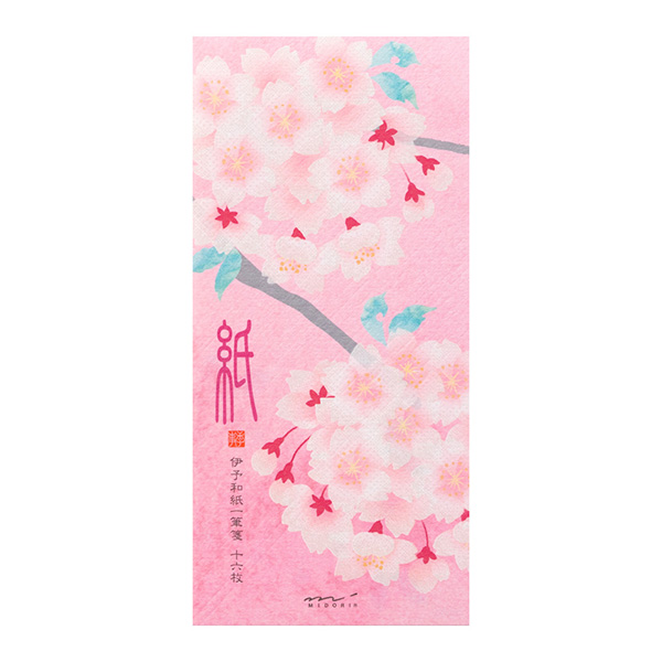 一筆箋 シルク 桜柄 ピンク(89461006)