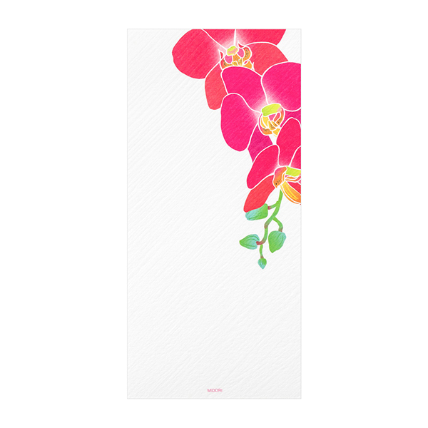 一筆箋 箔 蘭柄 ピンク(89464006)