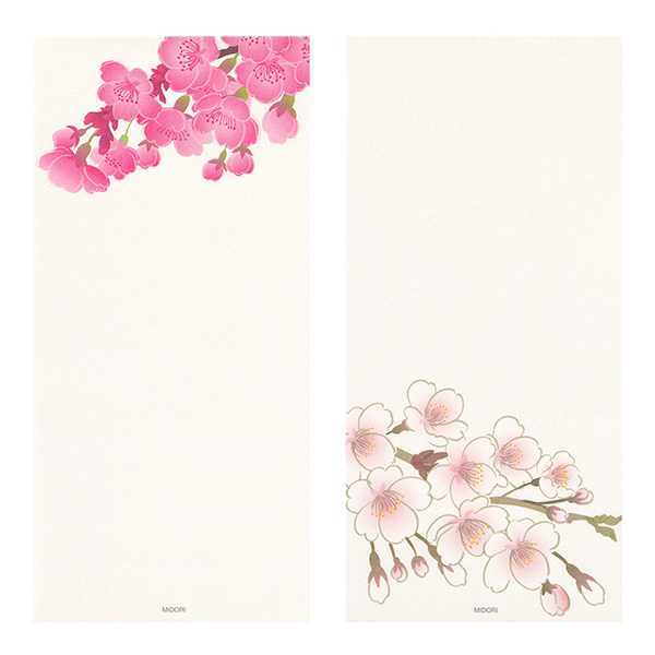 一筆箋 4柄入 桜いろいろ柄(89504006)