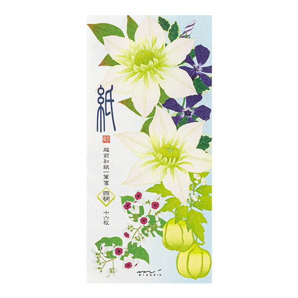 一筆箋 4柄入 夏の花柄 S4(89587006)