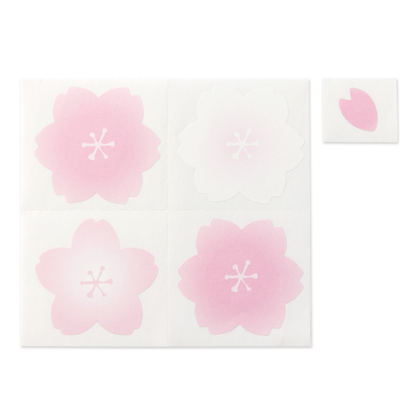 【ストア限定】色紙用 寄せ書きシール4枚 バラ売り 桜柄 (91803238) 【オンラインストア限定商品】カラー色紙用シール バラ売り 桜柄 (91803238)
