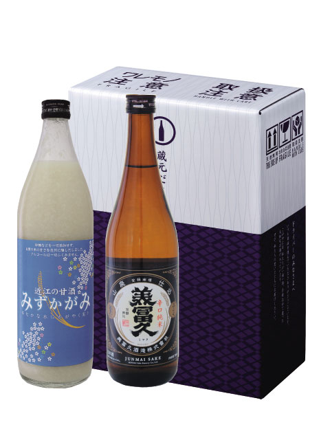 送料込】みふくのみずかがみ＆純米2本セット