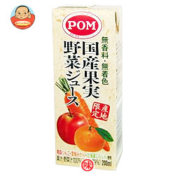 えひめ飲料 POM(ポン) 国産果実野菜ジュース 200ml紙パック×24(12×2)本入