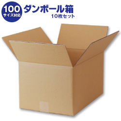 ダンボール箱(段ボール箱)10枚セット(外寸433mm×293mm×245mm K6)