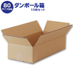 ダンボール箱(段ボール箱)10枚セット(外寸465mm×195mm×114mm K5)