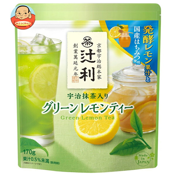 片岡物産 辻利 宇治抹茶入り グリーンレモンティー 180g×12袋入