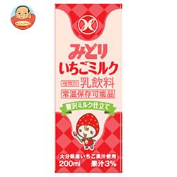 九州乳業 みどり いちごミルク 200ml紙パック×24本入