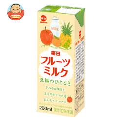 毎日牛乳 毎日フルーツミルク 200ml紙パック×24本入