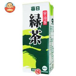 毎日牛乳 毎日緑茶 200ml紙パック×24本入