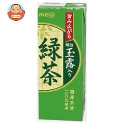 明治 明治玉露入り緑茶 200ml紙パック×24本入