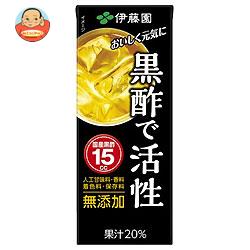 伊藤園 黒酢で活性 200ml紙パック×24本入