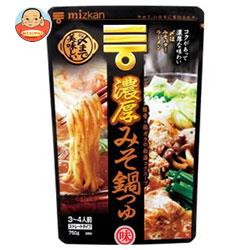 ミツカン 〆まで美味しい 濃厚みそ鍋つゆ ストレート 750g×12袋入