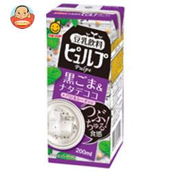 マルサンアイ 豆乳飲料ピュルプ 黒ごま&ナタデココ 200ml紙パック×18本入