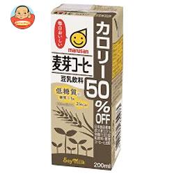 マルサンアイ 豆乳飲料 麦芽コーヒー カロリー50%オフ 200ml紙パック×24本入