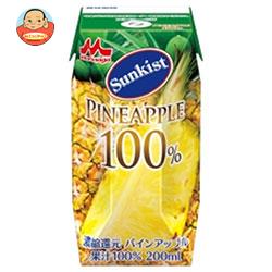 森永乳業 サンキスト 100%パインアップル(プリズマ容器) 200ml紙パック×24本入