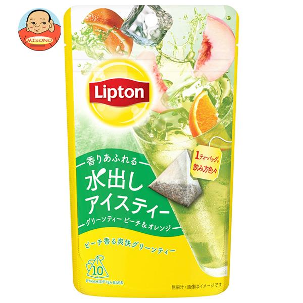 リプトン コールドブリュー グリーンティー ピーチ&オレンジ ティーバッグ 12P×6袋入