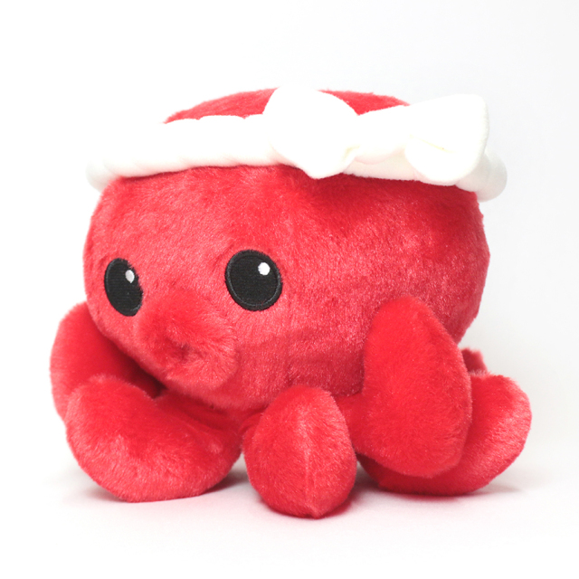 オクトパス君ぬいぐるみ横でチュ！