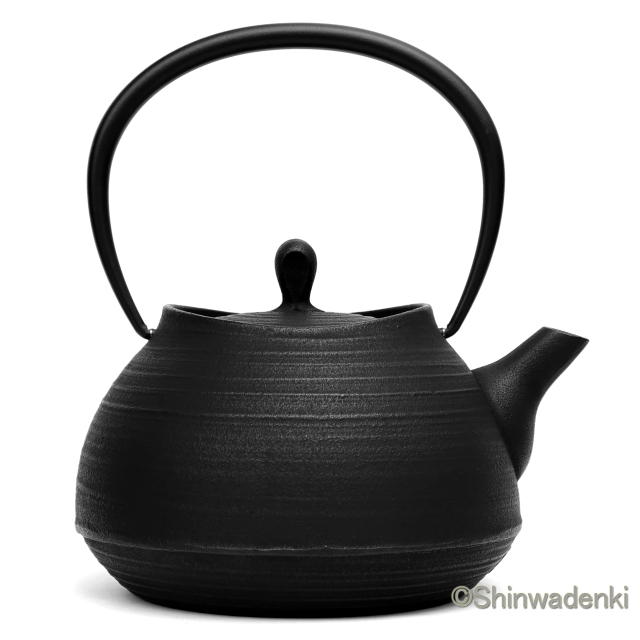 南部鉄器 鉄瓶 刷毛目(黒仕上げ)1L