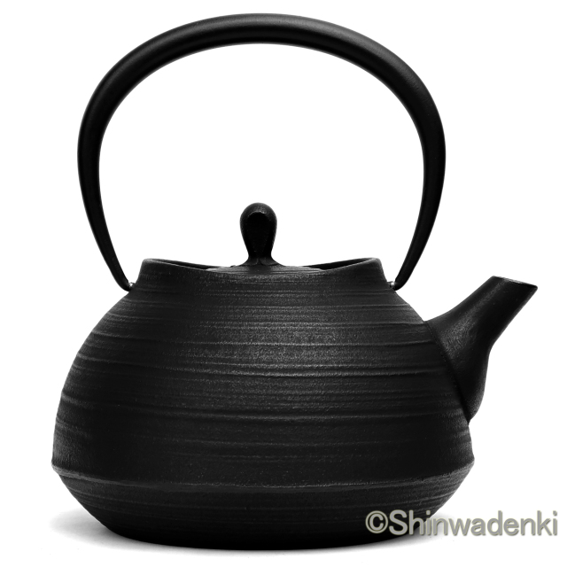 南部鉄器 鉄瓶 刷毛目(黒仕上げ)1.3L